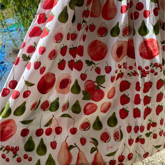 *SOLD* RARE NWT “Lisa Says Gah” Toni Fruit Print Smocked Bust Dress - Picture 6 of 16